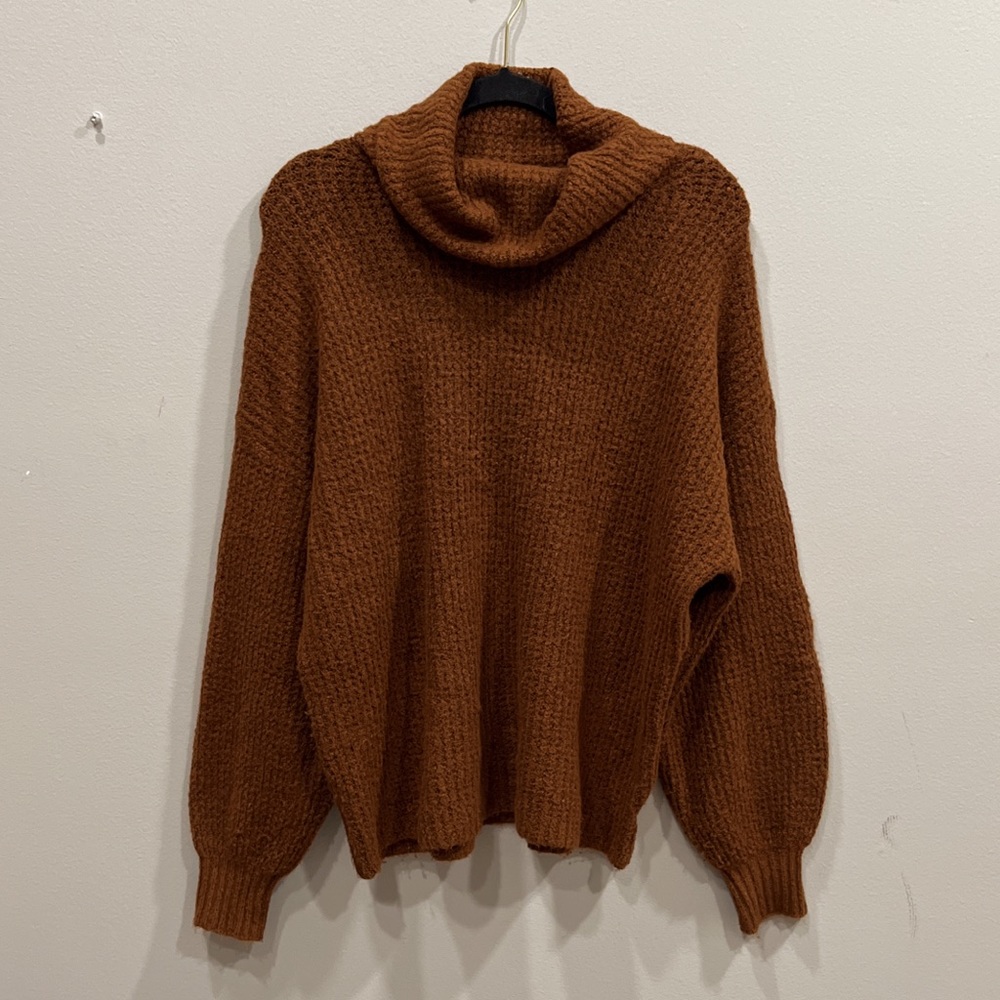 Brown American Eagle Turtleneck Sweater Size: Small